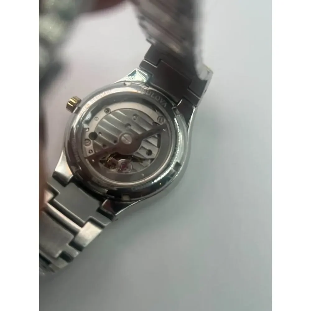 Bulova Classic 98L297 Women's Automatic 34mm Mother of Pearl Two-Tone Watch Used